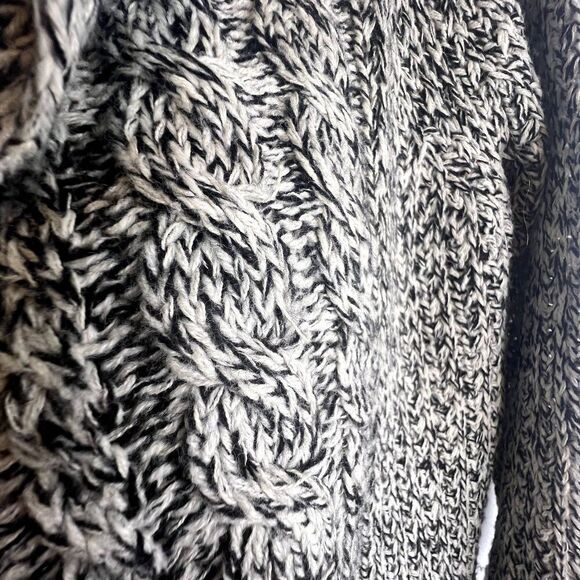 RD‎ Style Cowl Neck Long Sleeve Knit Sweater Cream & Black Sz LG - Picture 7 of 11